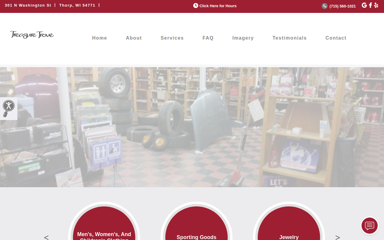 *Treasure Trove website preview