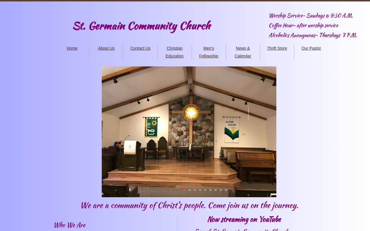 St Germain Community Church Thrift Shop website preview