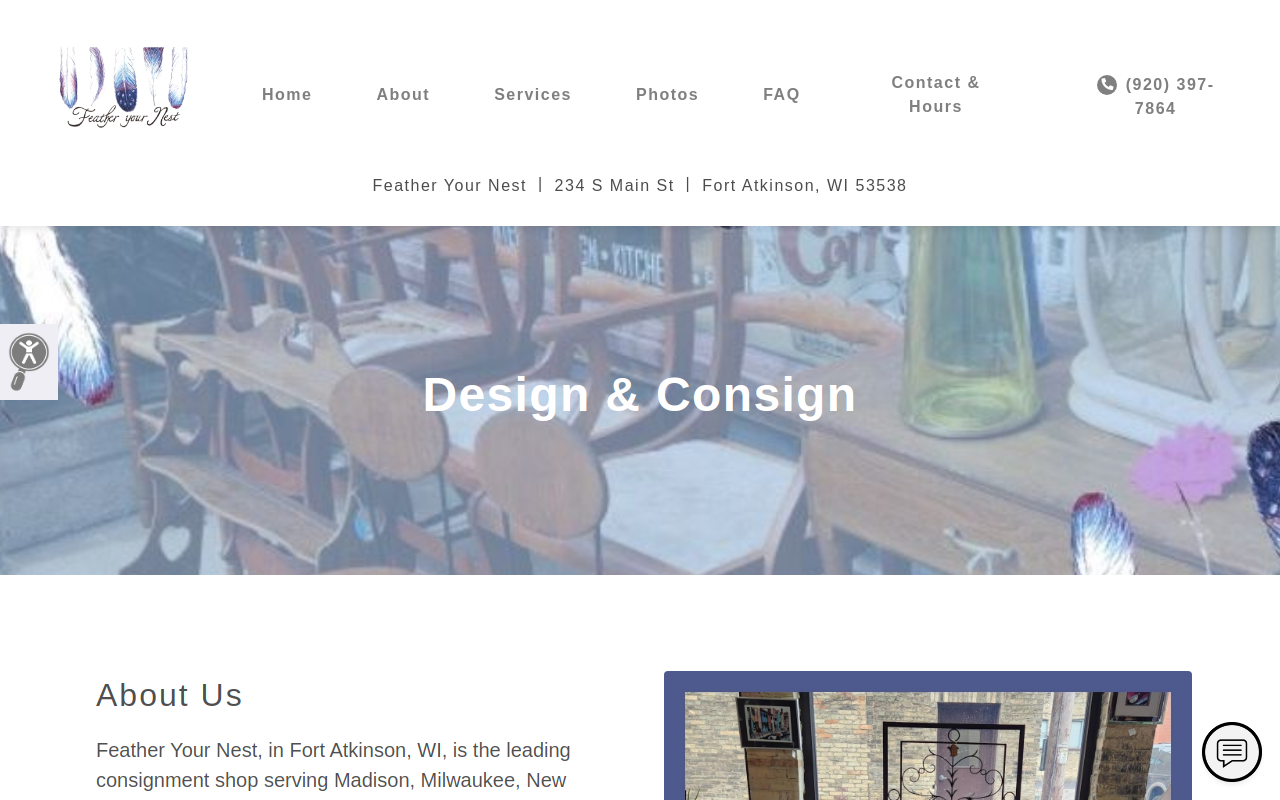 Feather Your Nest website preview
