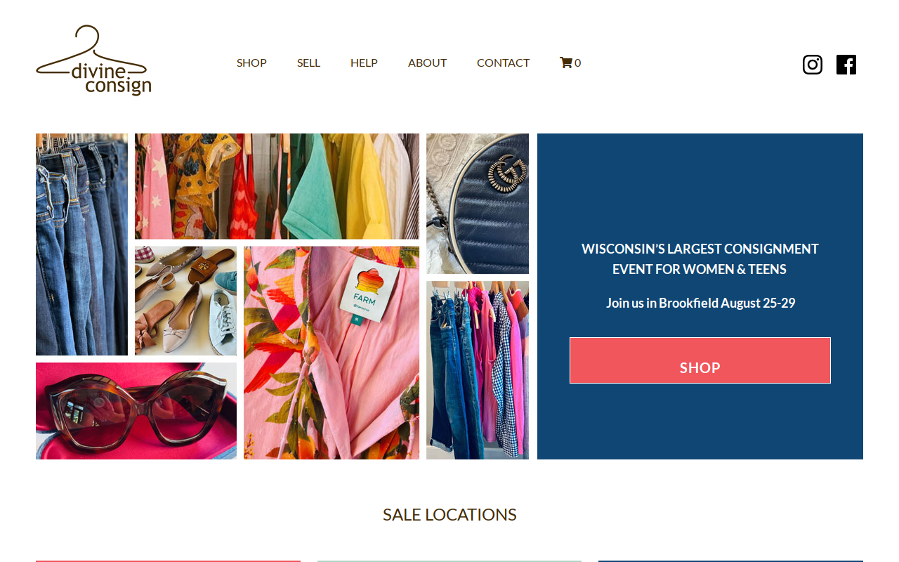 Divine Consign website preview