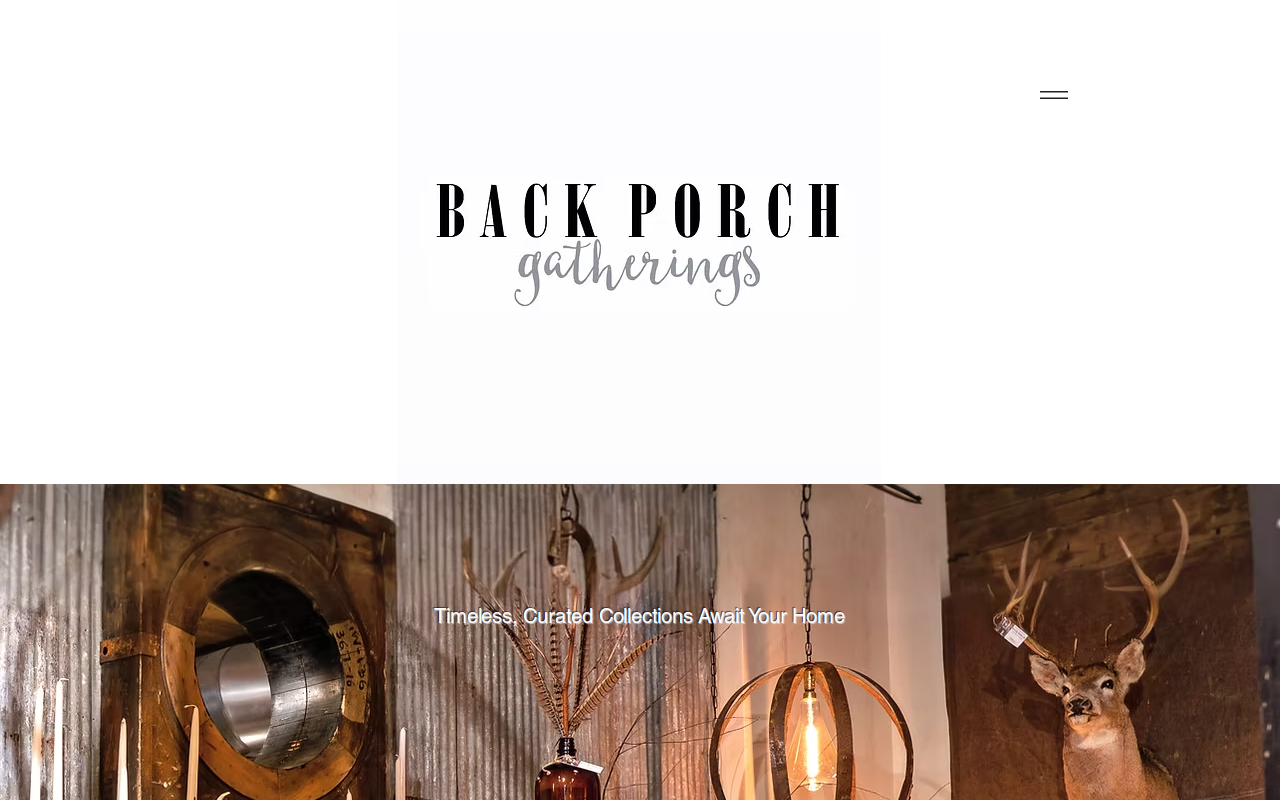 Back Porch Gatherings website preview