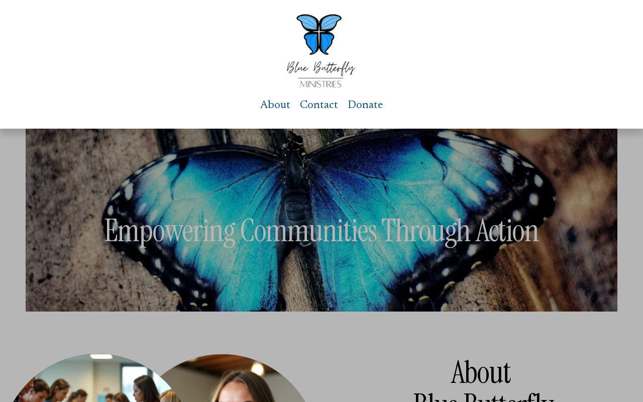Blue Butterfly Thrift Store website preview