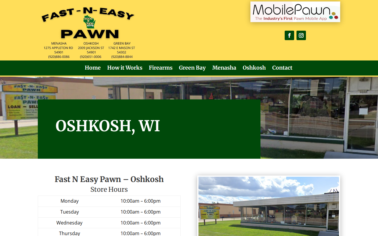 Fast N Easy Pawn website preview