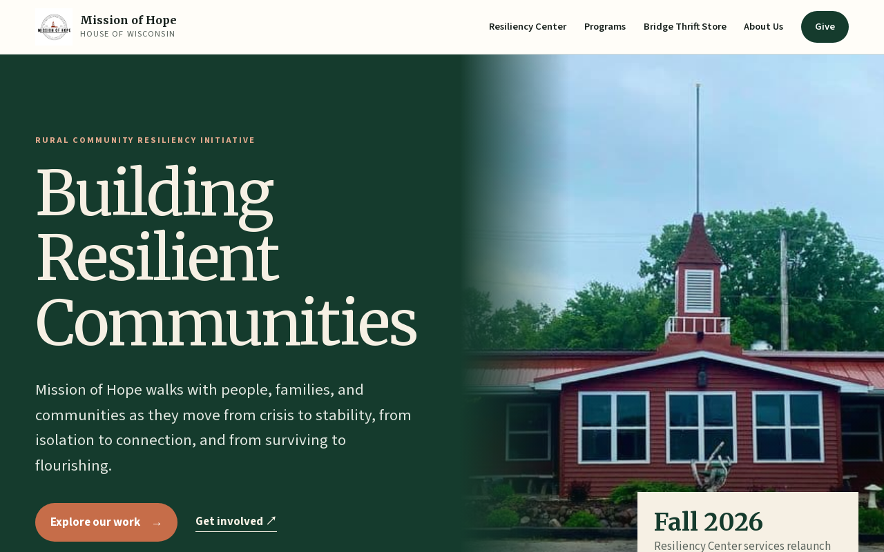 The Bridge Thrift Store website preview
