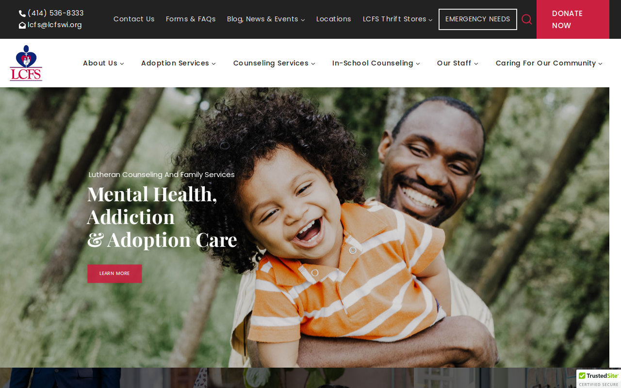 LCFS Thrift Store website preview