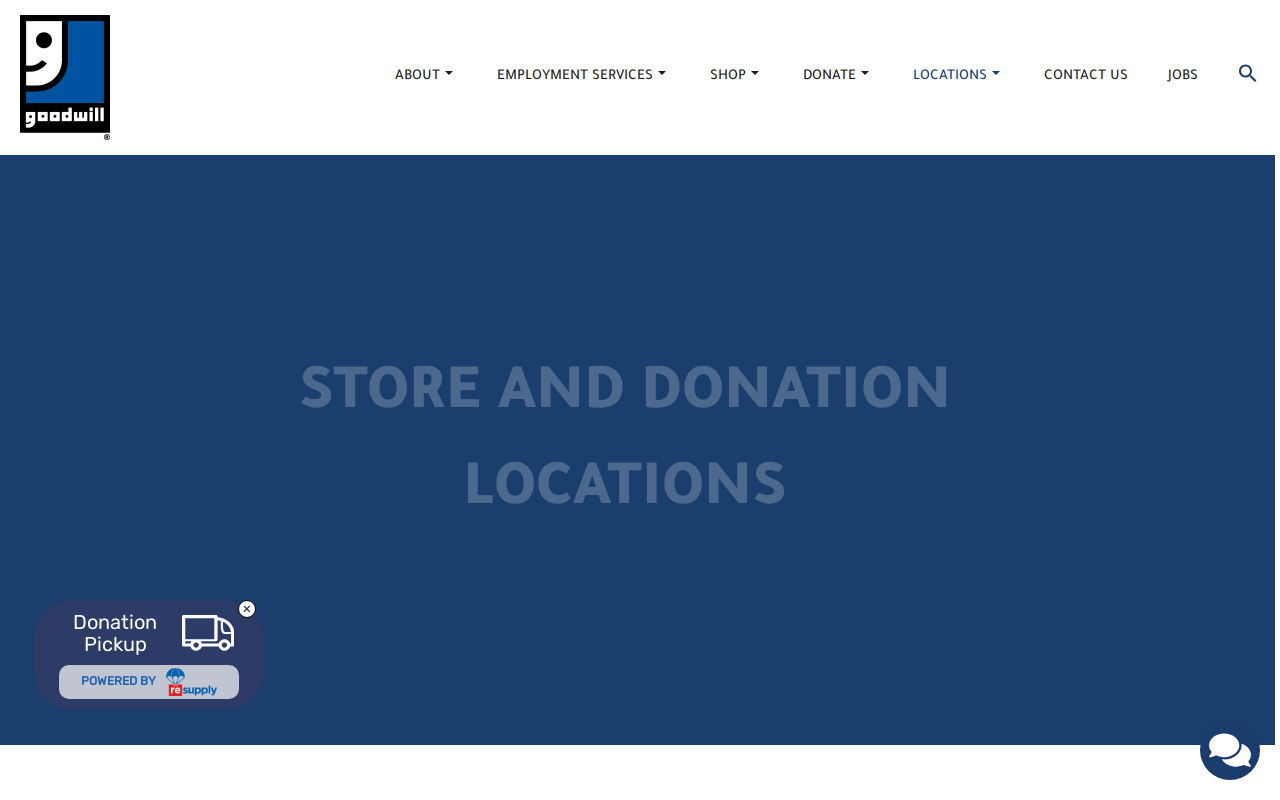 Goodwill Ralph B. Shiner Center website preview