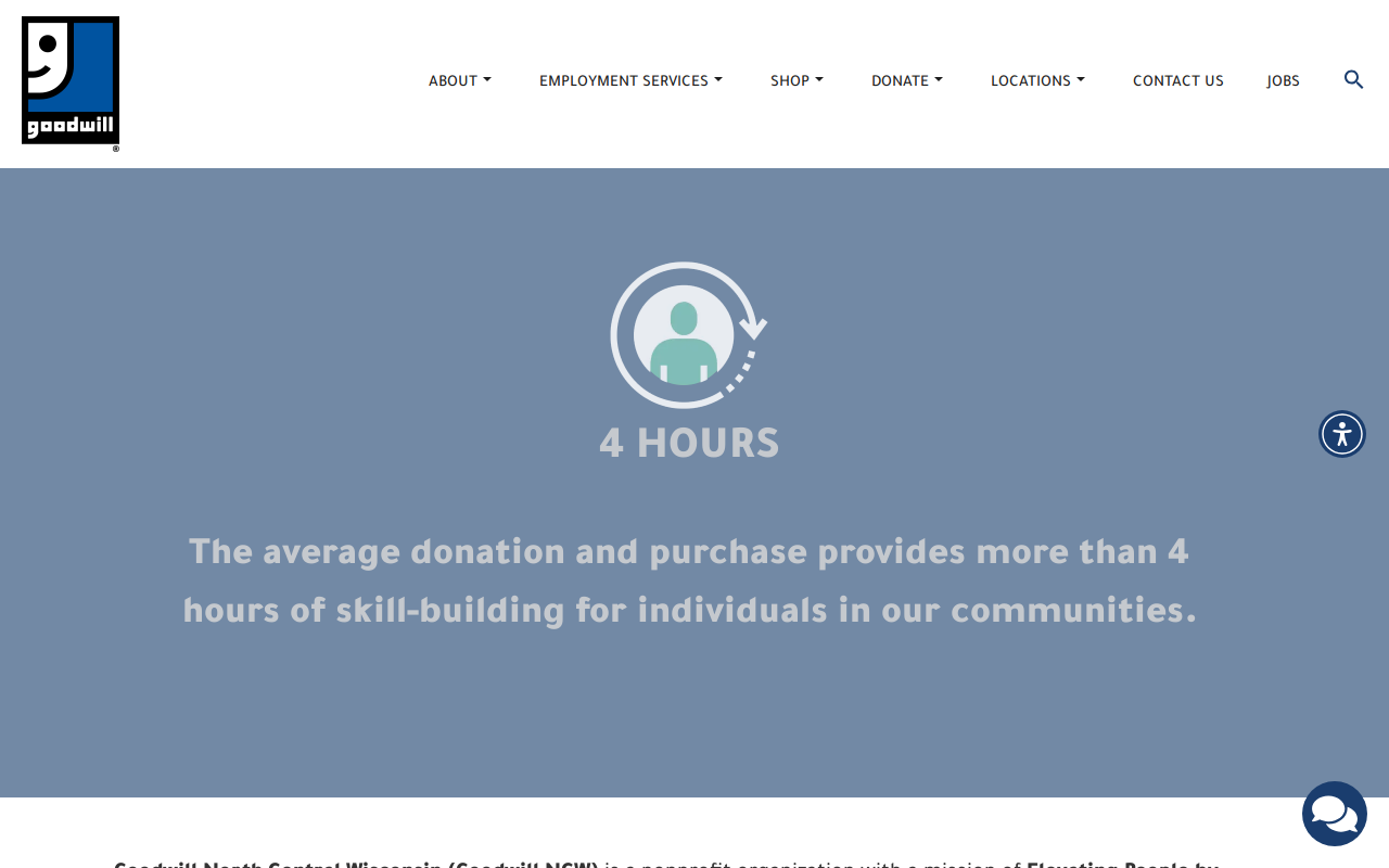 Goodwill Industries website preview