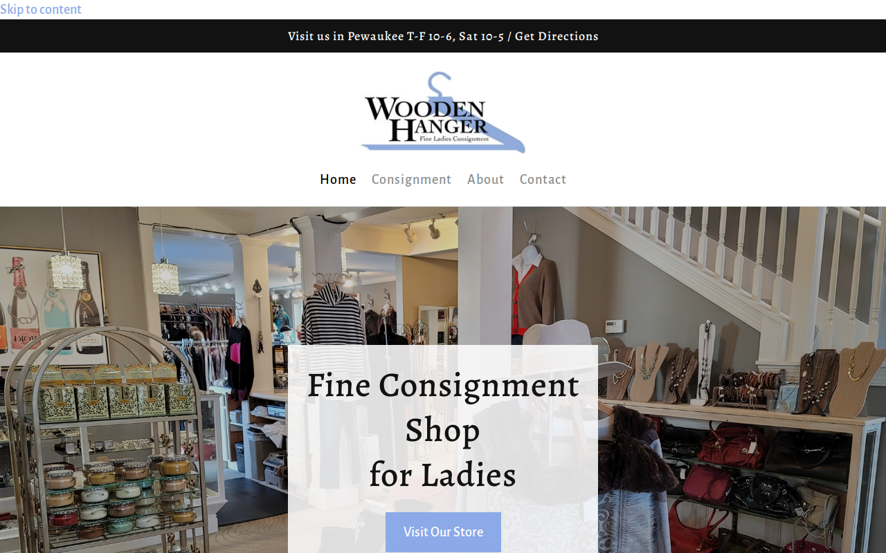 Wooden Hanger website preview
