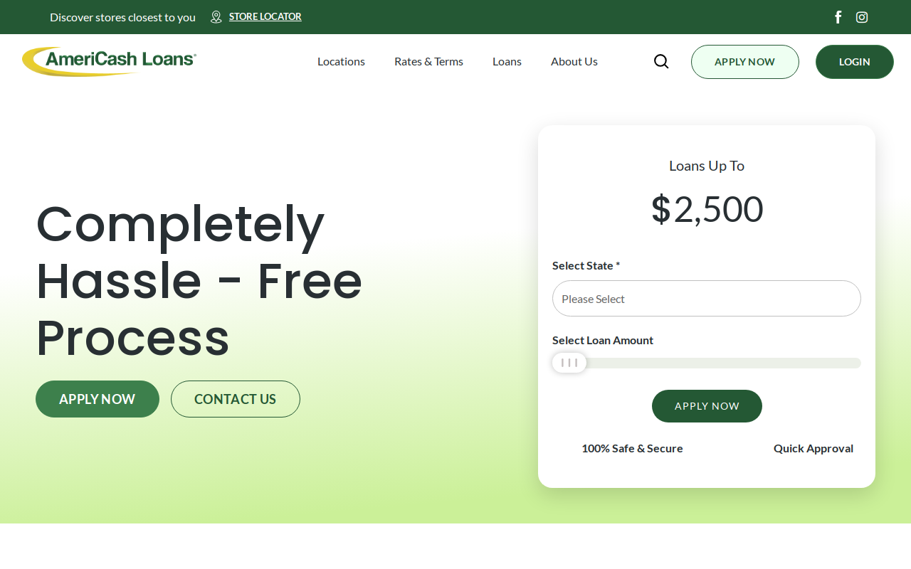 American Cash 2 Go website preview