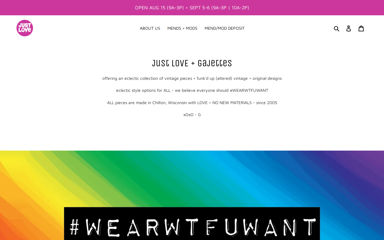 Just Love and Gajettes website preview