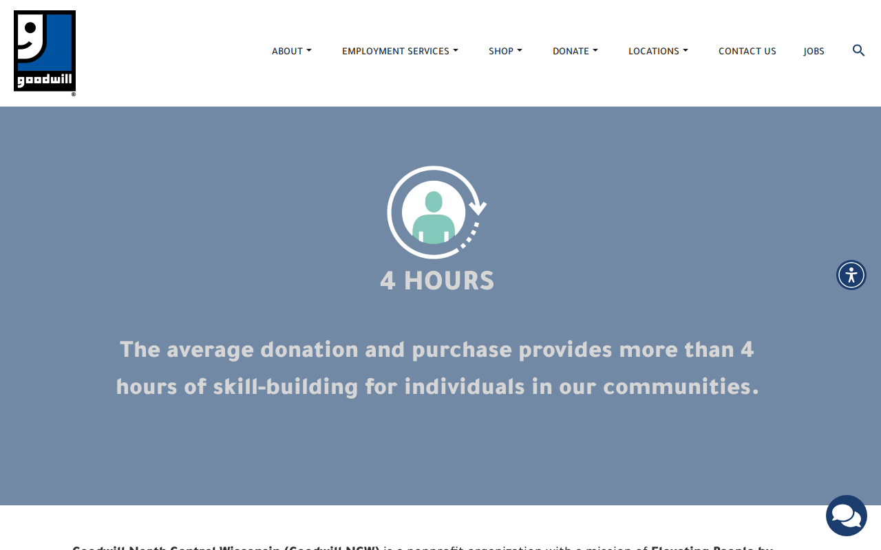 Ashwaubenon Goodwill Retail Store & Training Center website preview