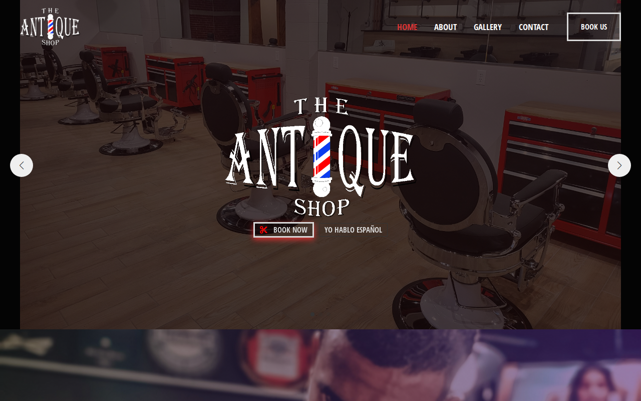 The Antique Shop website preview