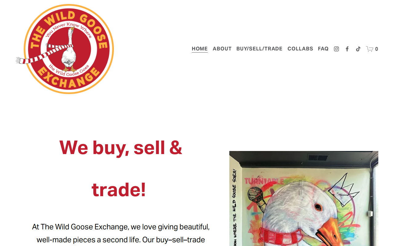 The Wild Goose Exchange website preview