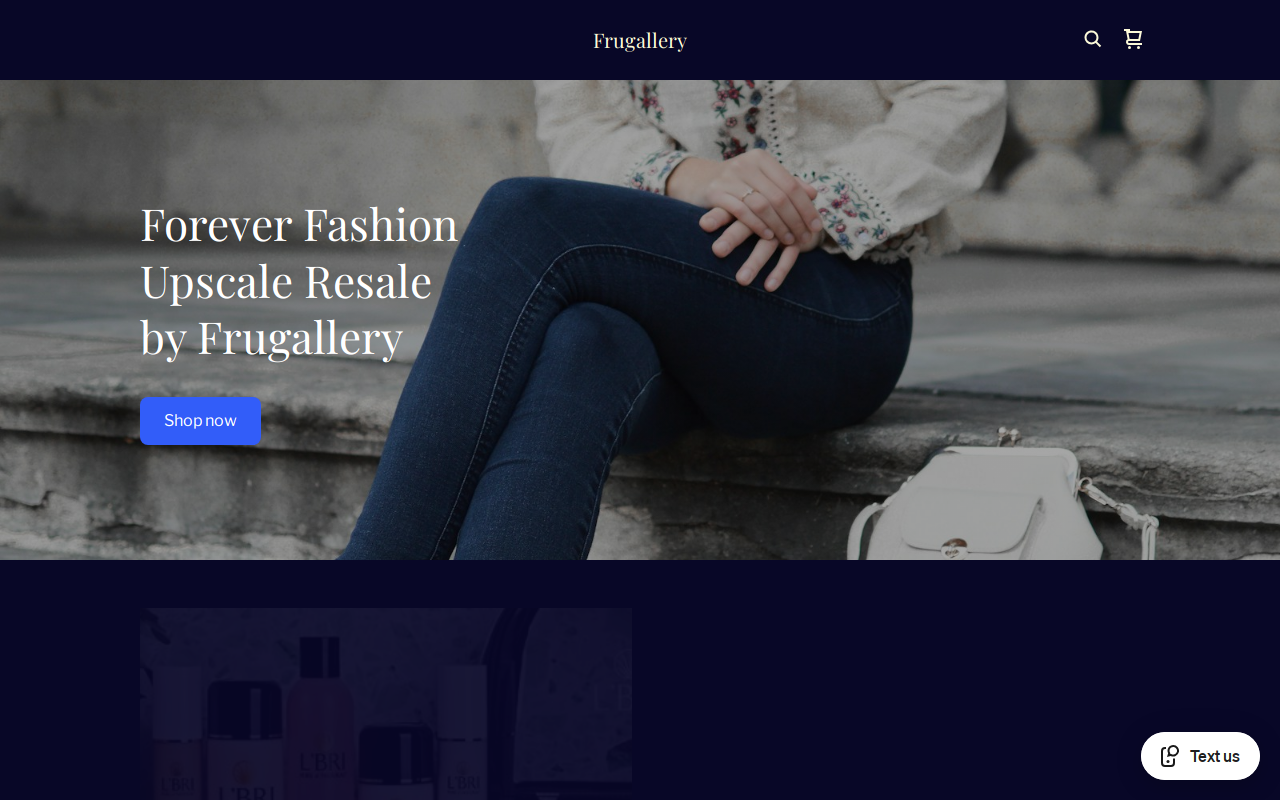 Frugallery website preview