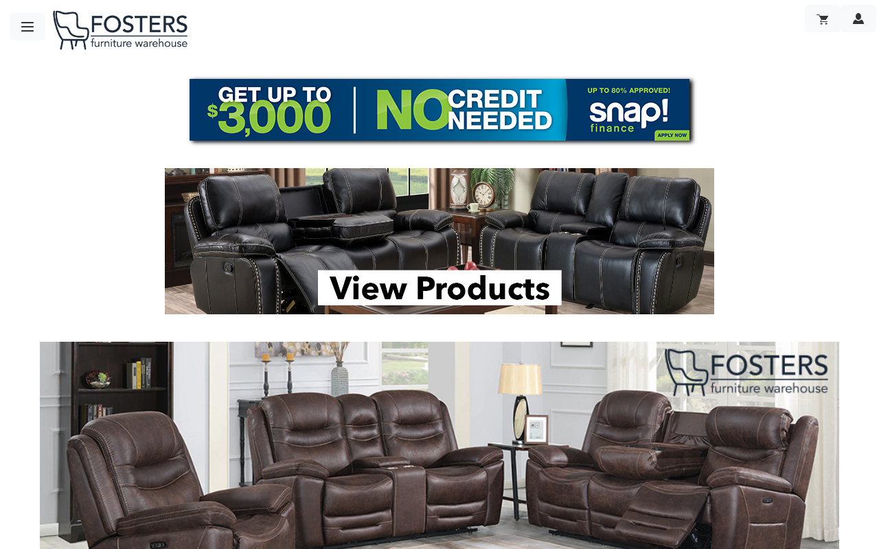 Fosters Furniture & Mattress website preview