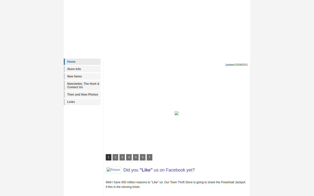Our Town Thrift Store website preview
