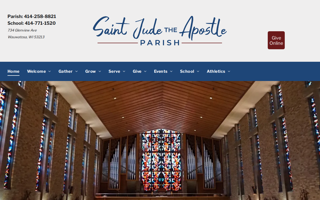 St Jude The Apostle Thrift Shop website preview