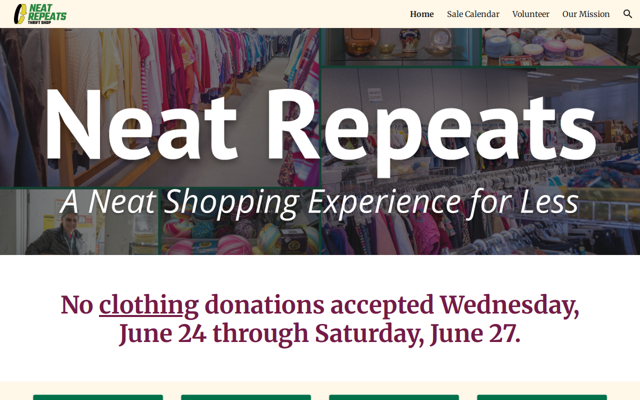 Neat Repeats website preview
