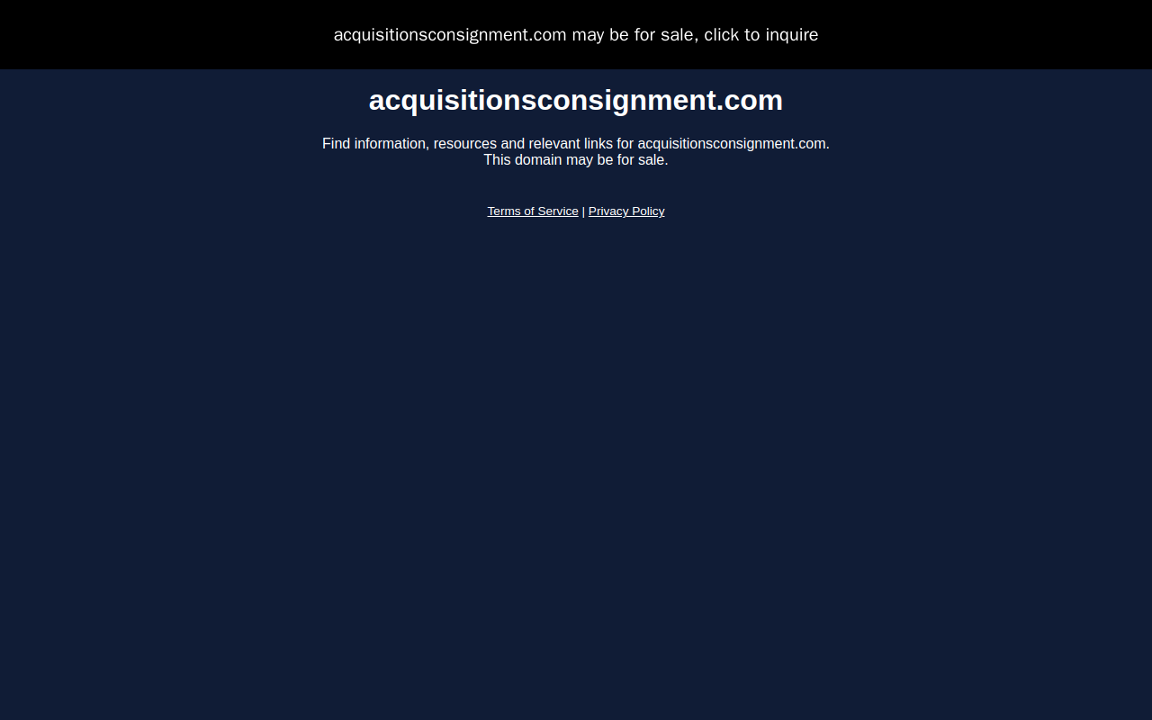 Acquisitions Consignment LLC website preview