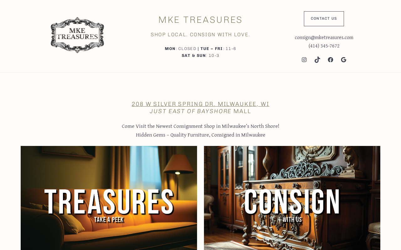 MKE Treasures website preview