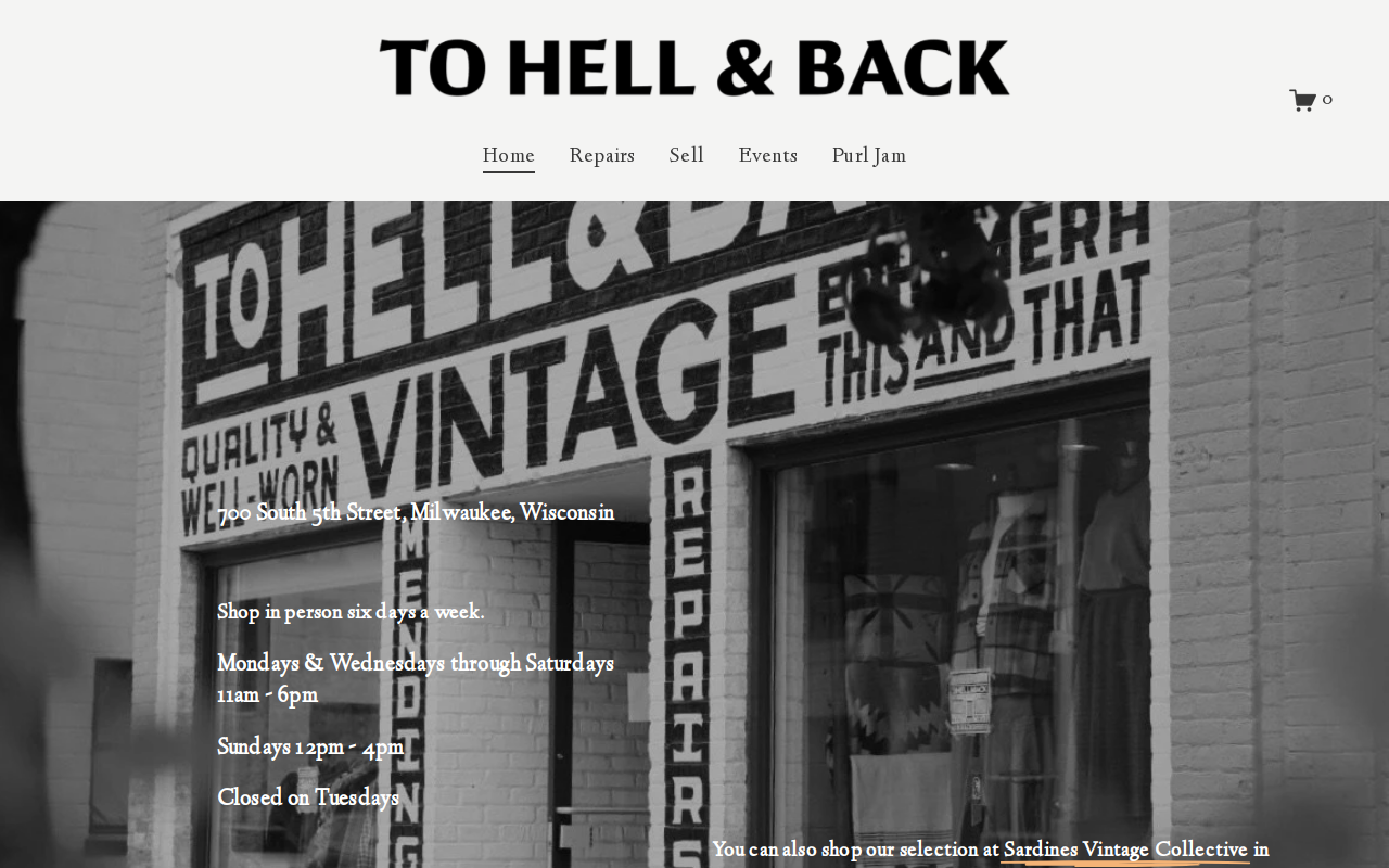 To Hell & Back website preview