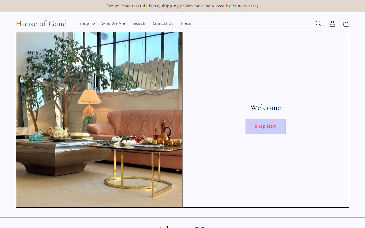House of Gaud website preview