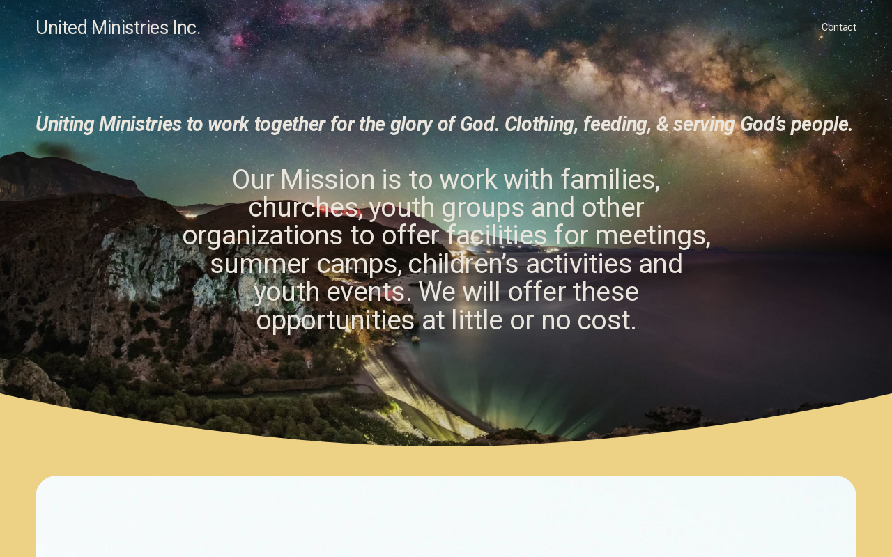 United Ministries website preview
