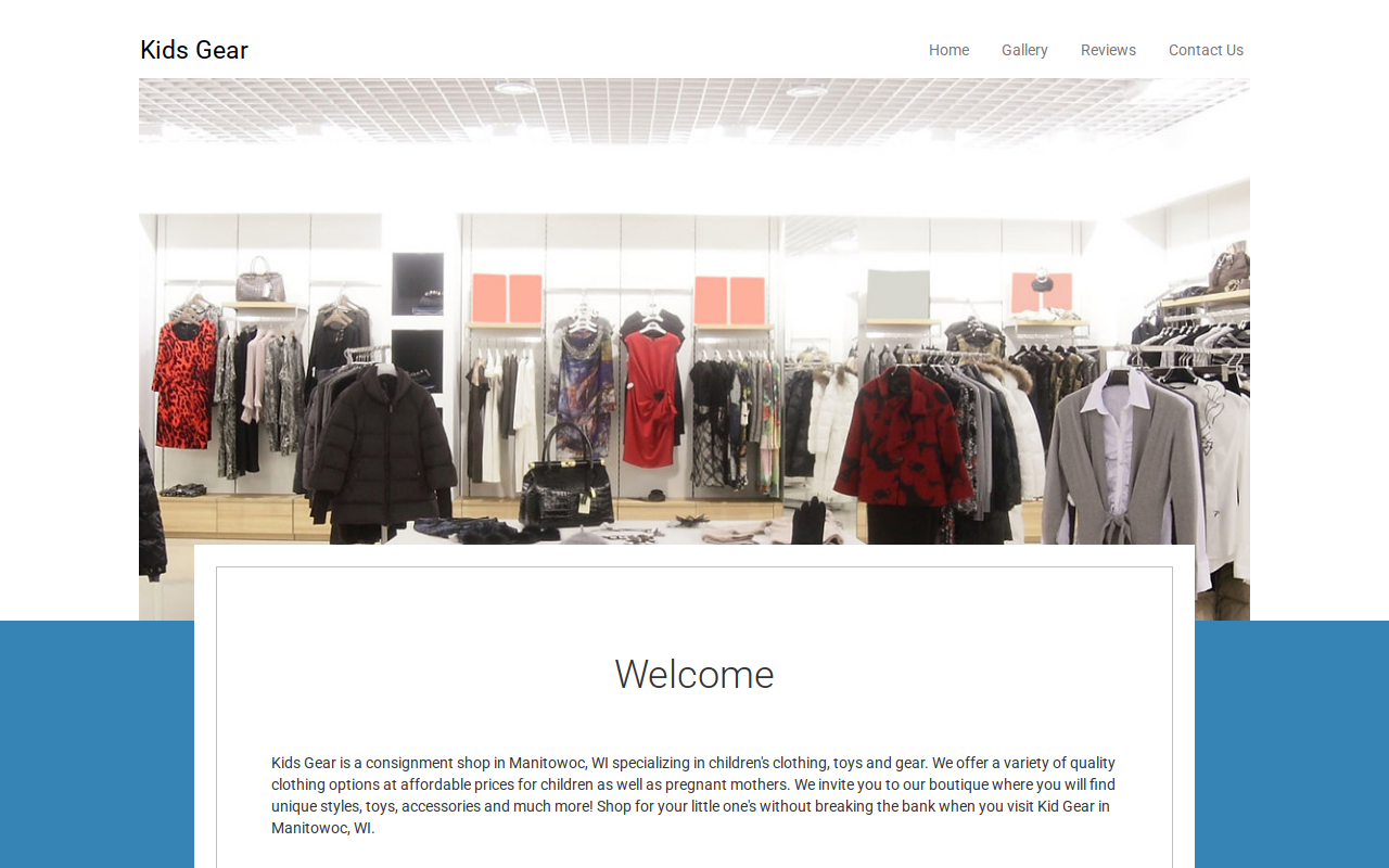 Kids Gear website preview