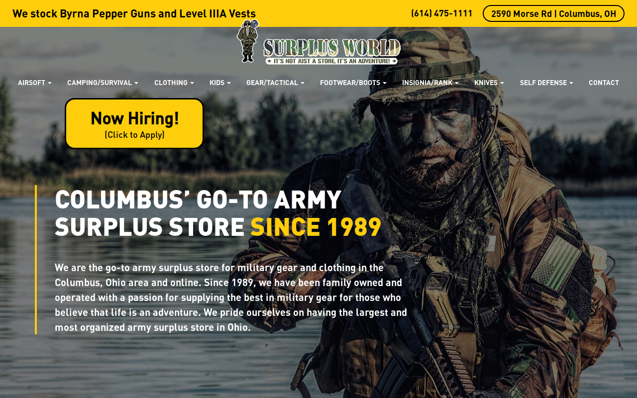 Surplus World website preview