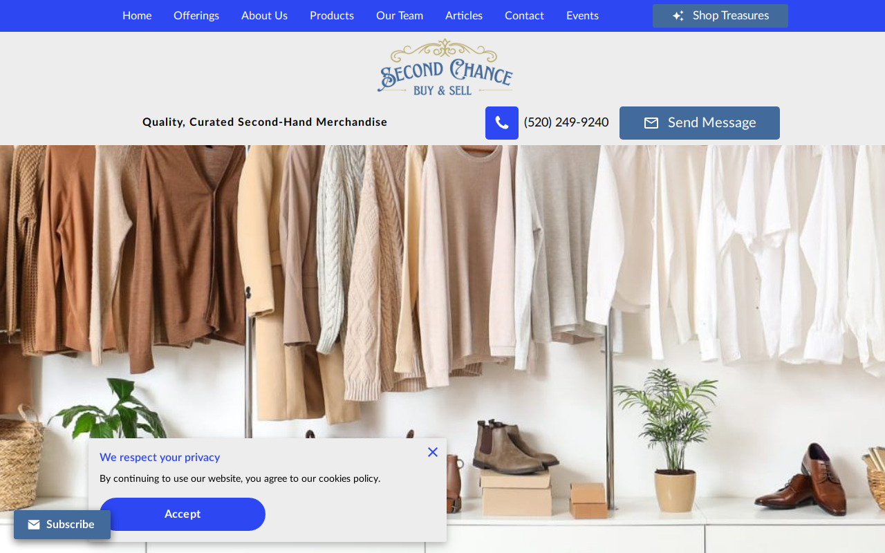 Second Chance Buy & Sell website preview