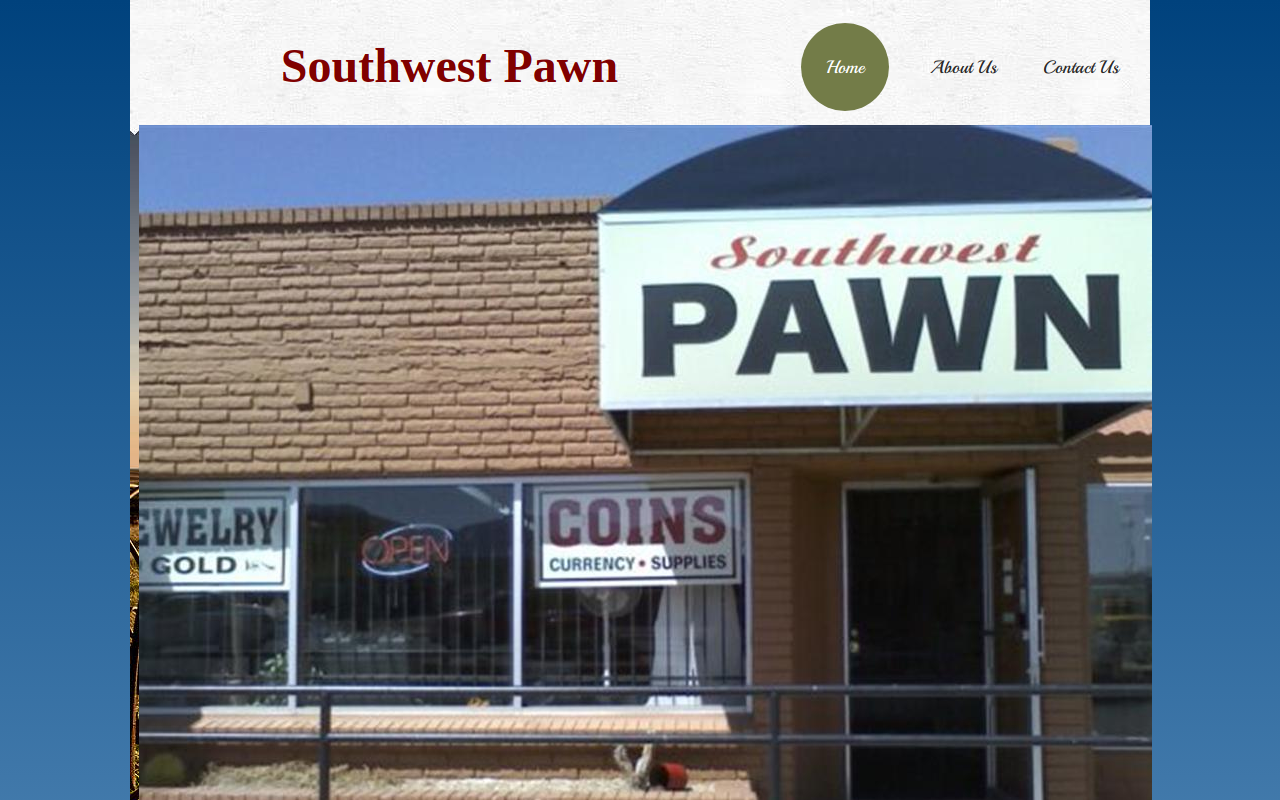 Southwest Pawn website preview