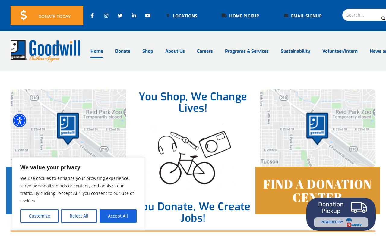 Goodwill Donation Center website preview