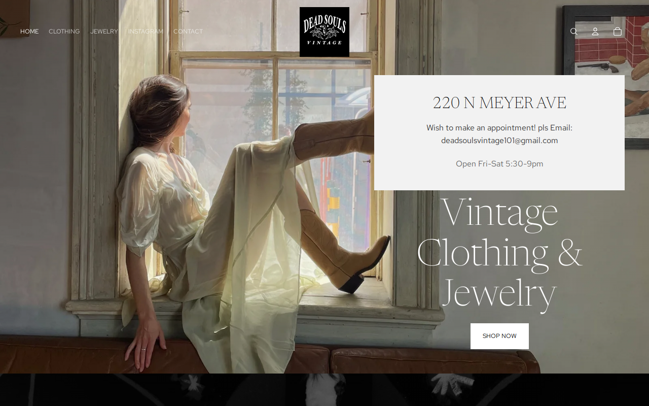 Dead Souls Vintage website preview