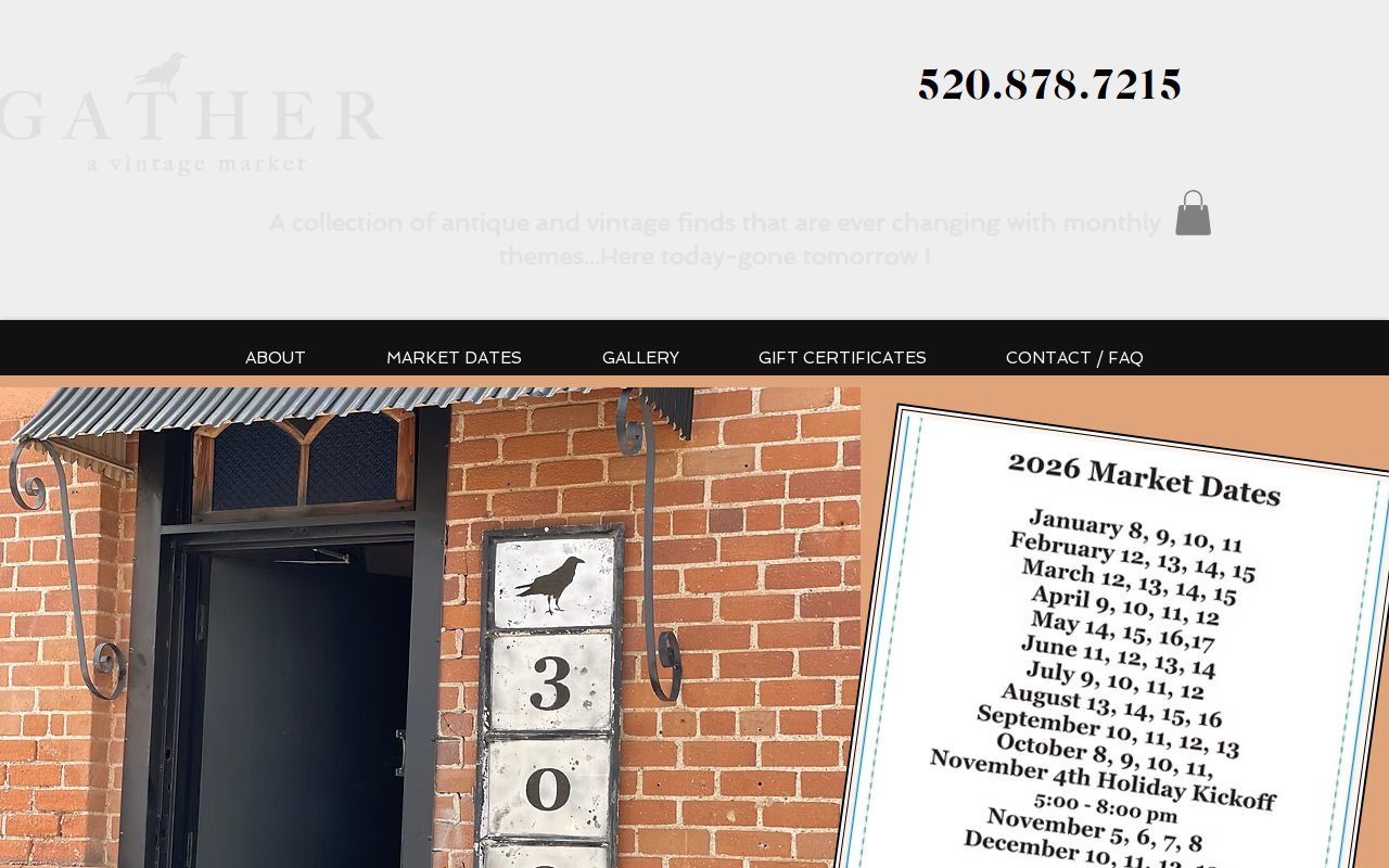 Gather A Vintage Market website preview