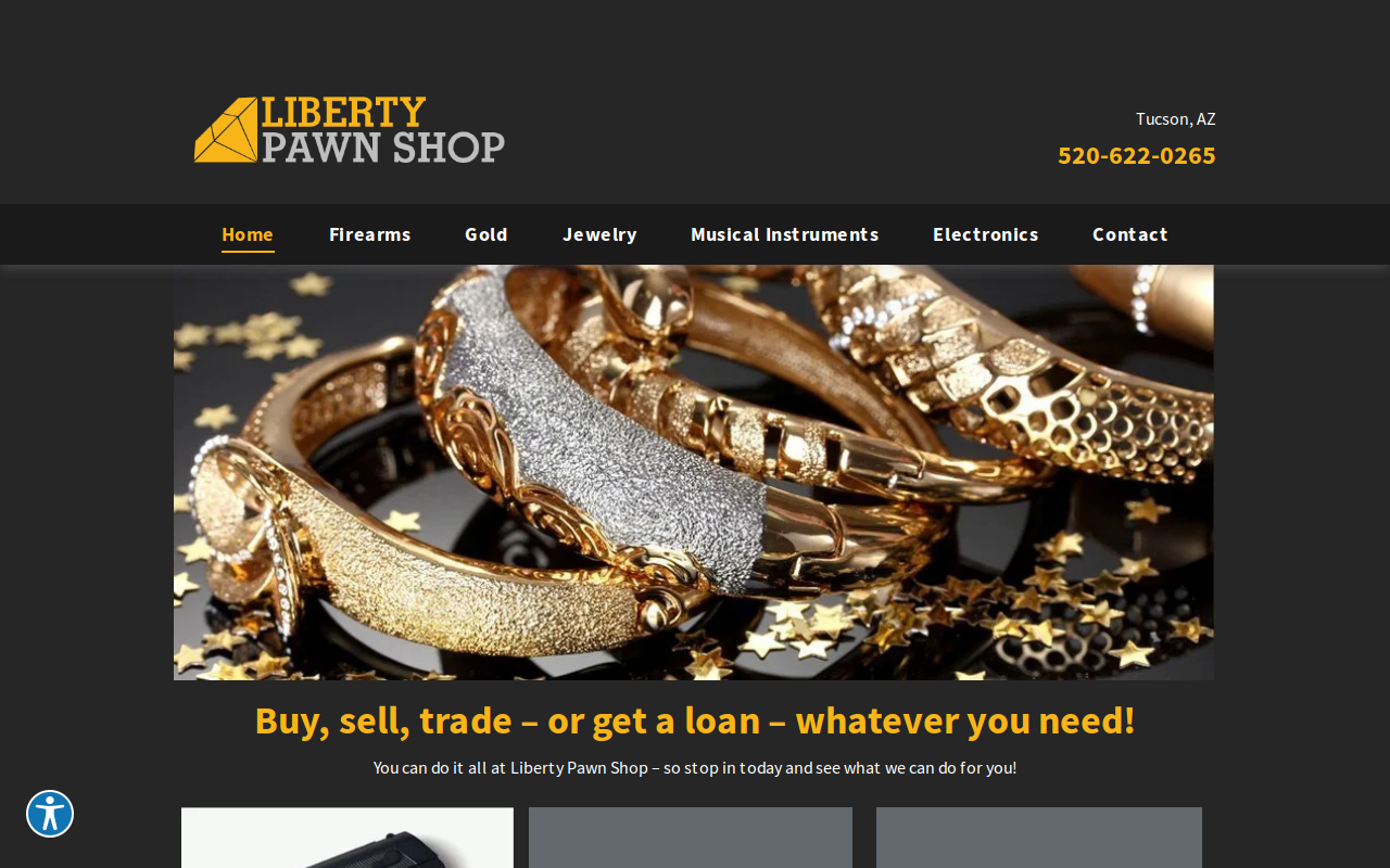Liberty Pawn Shop website preview