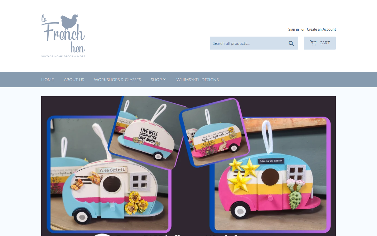 Le French Hen website preview