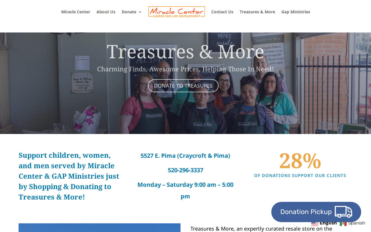 Treasures & More website preview