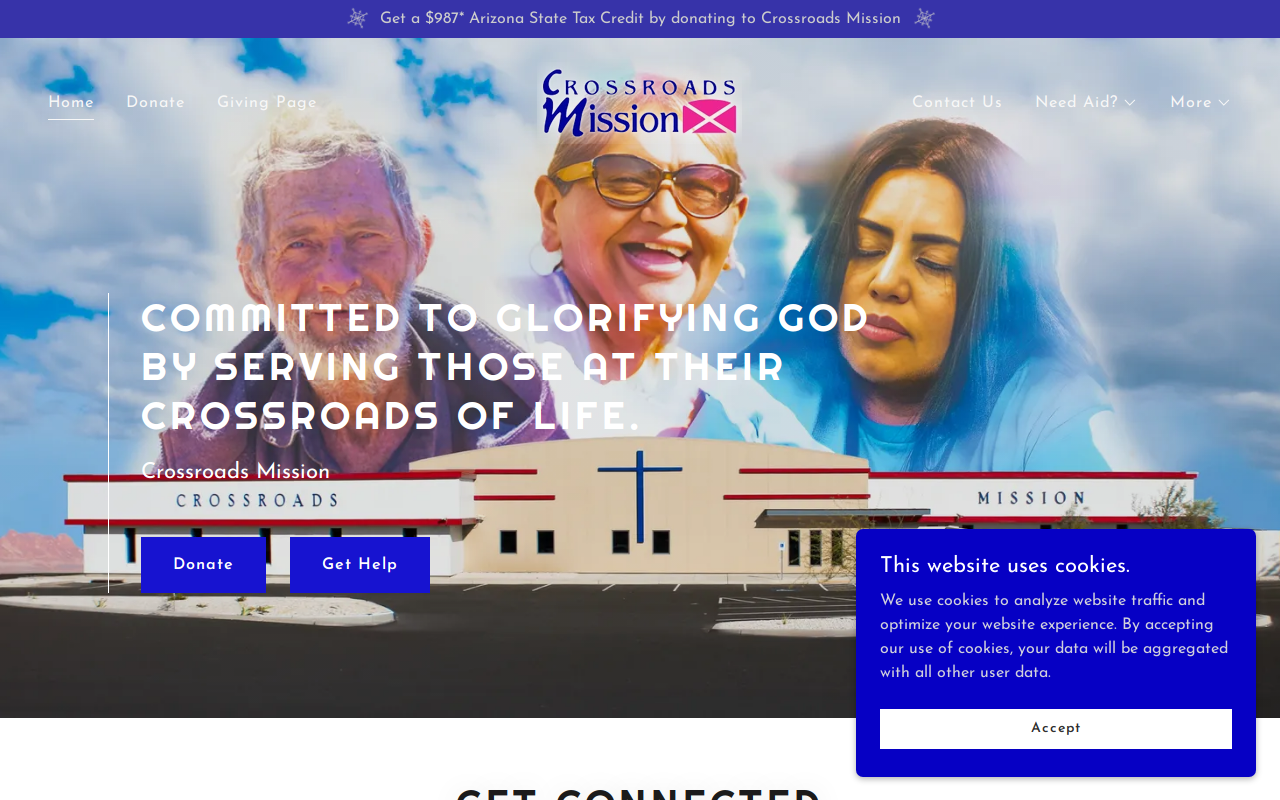 Crossroads Mission Thrift Store website preview