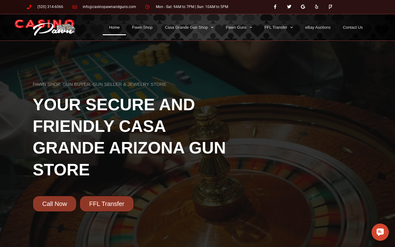 Casino Pawn & Guns website preview