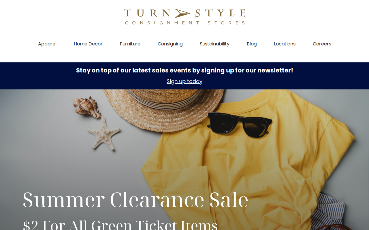 Turnstyle Consignment website preview