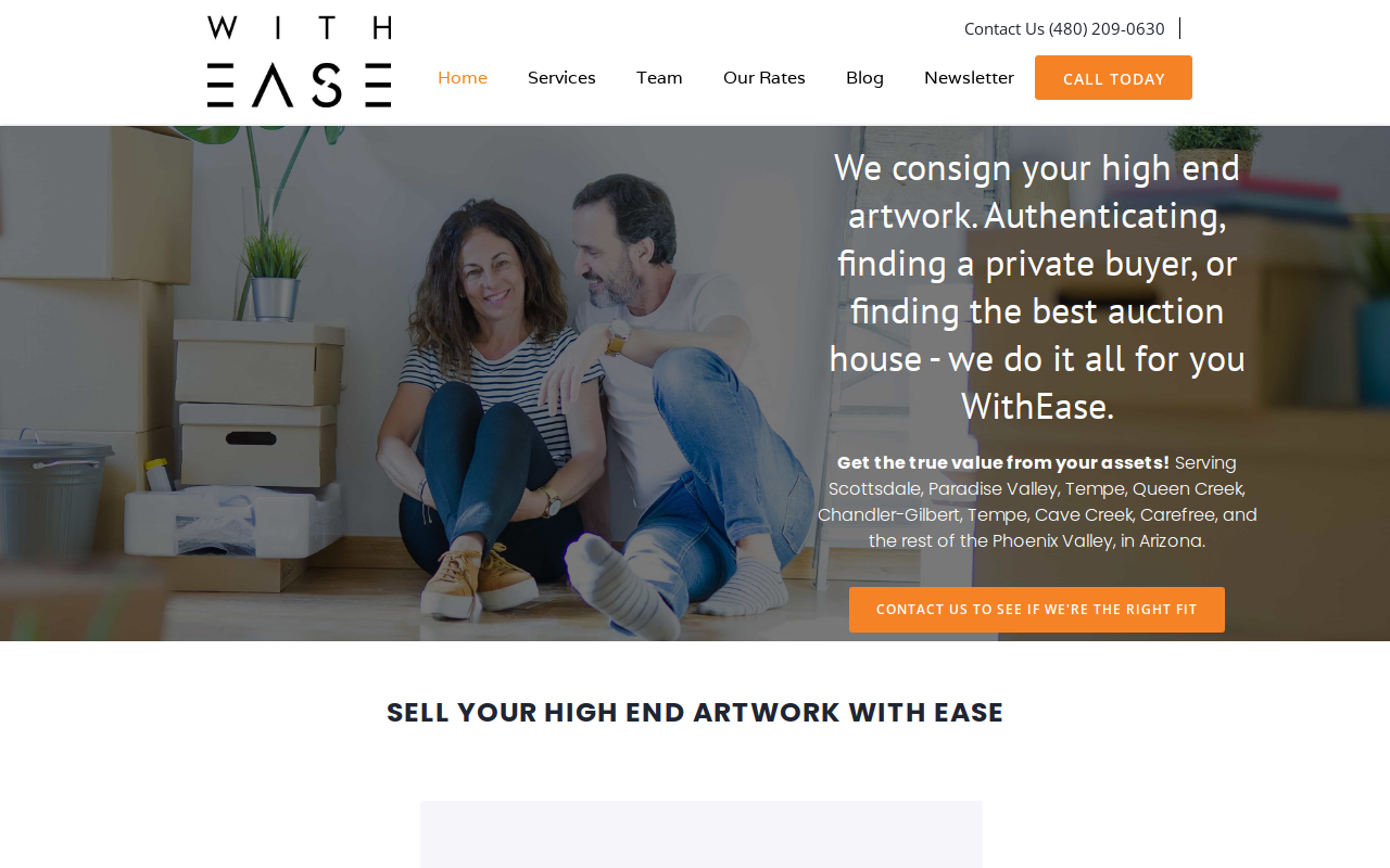 WithEase website preview