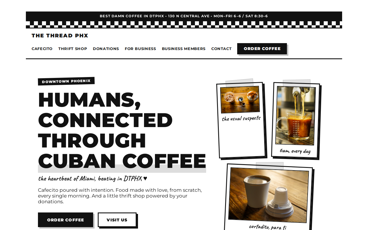 The Thread Phoenix - THRIFT SHOP website preview