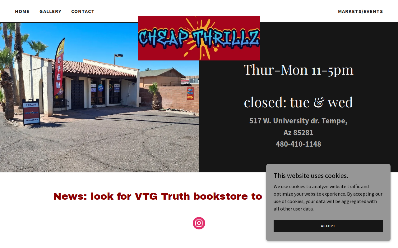 Cheap Thrillz website preview