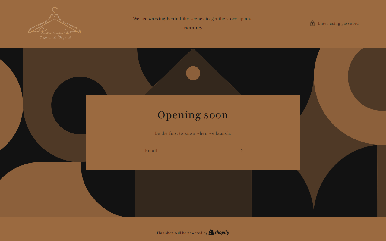 Rama's Closet and Beyond website preview