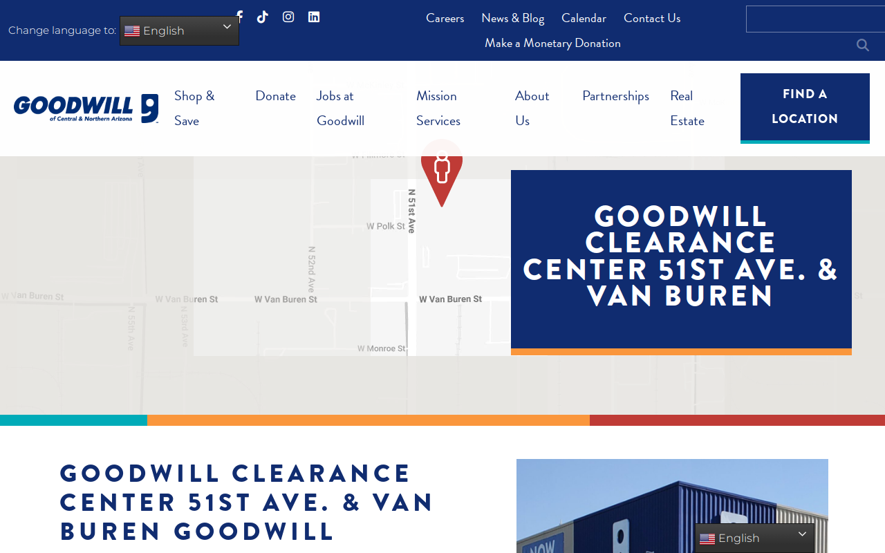 Goodwill Retail Operation Center Admin Office website preview