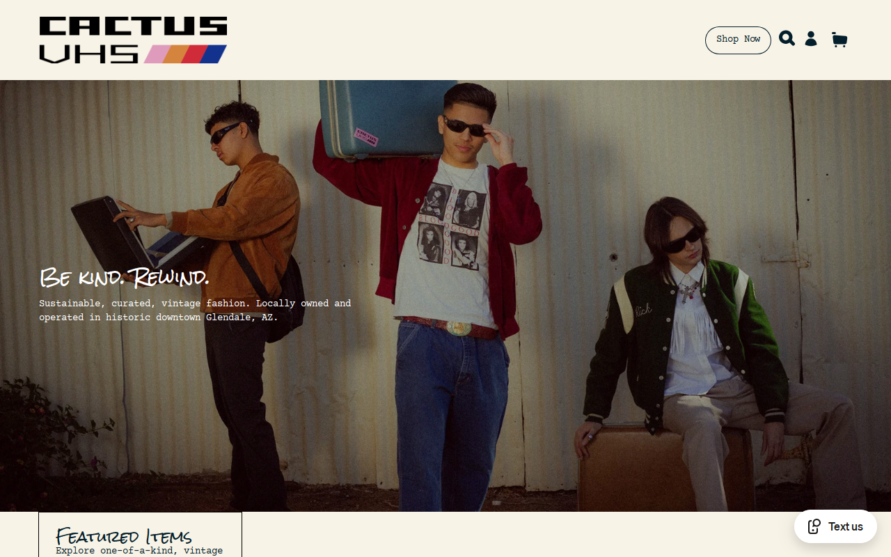 Cactus VHS website preview