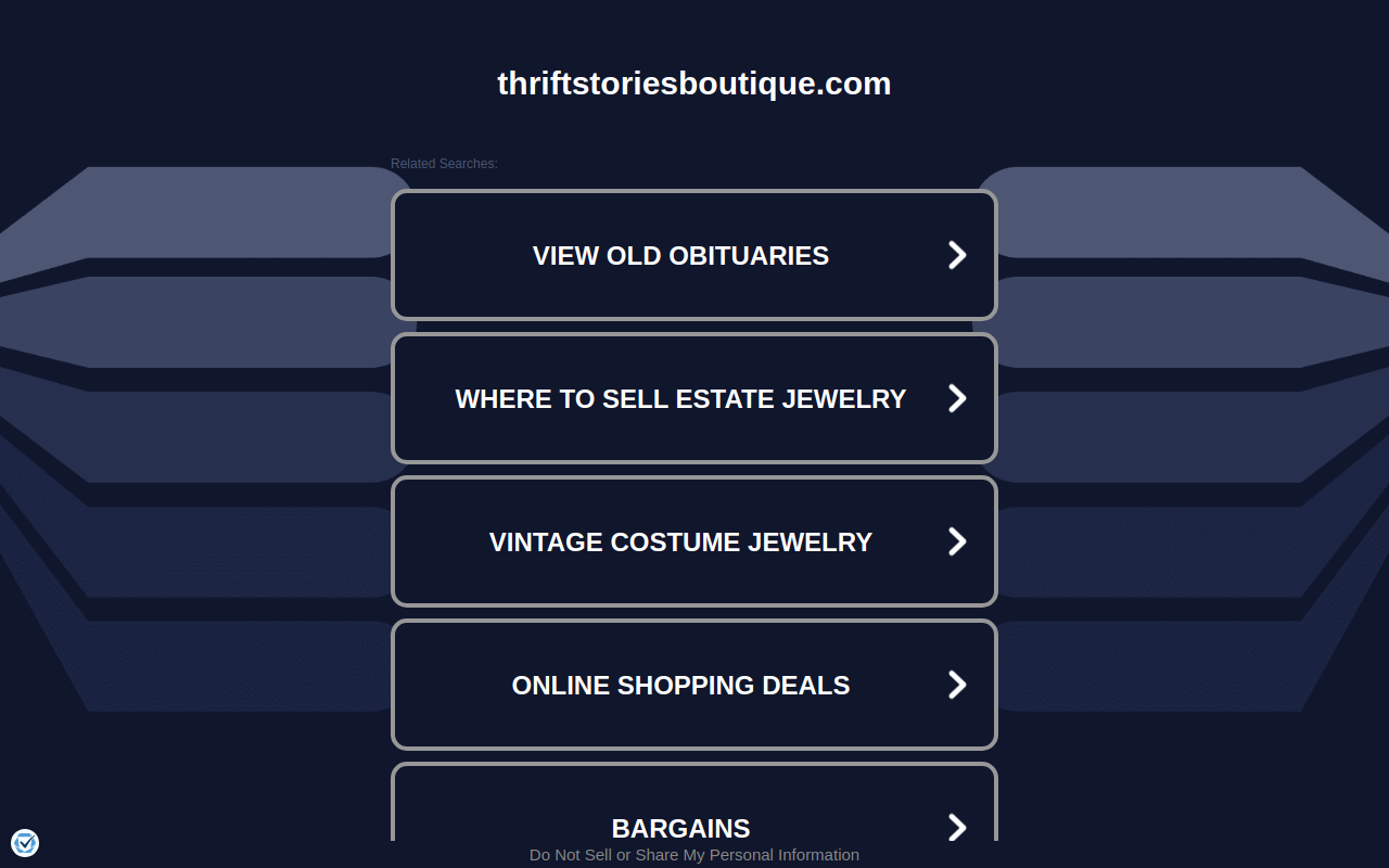 Thrift Stories Boutique website preview