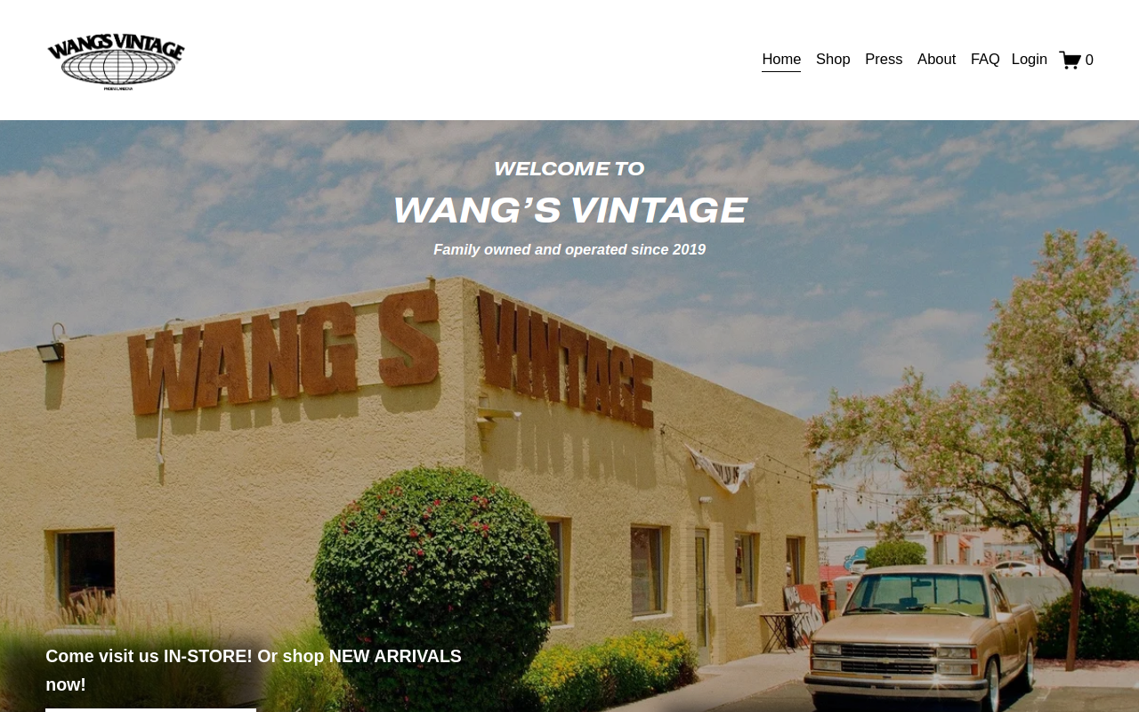 Wang's Vintage website preview
