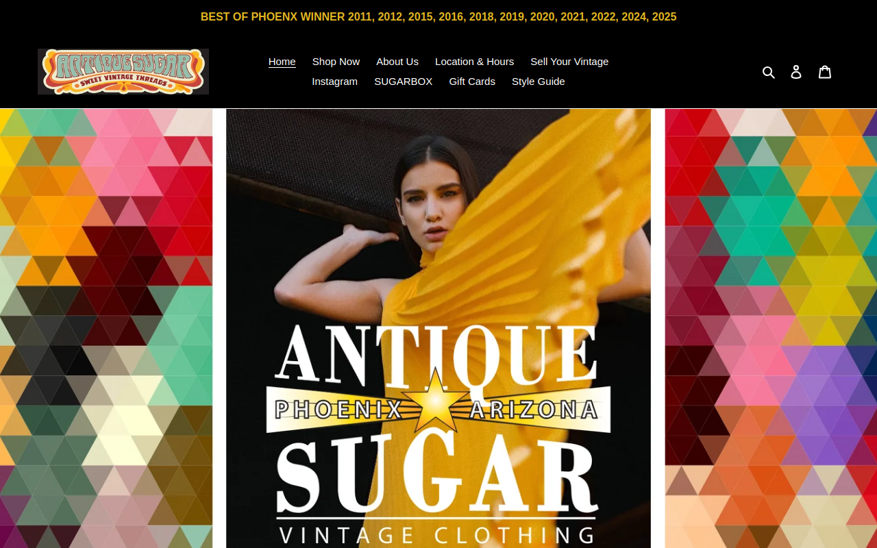 Antique Sugar website preview
