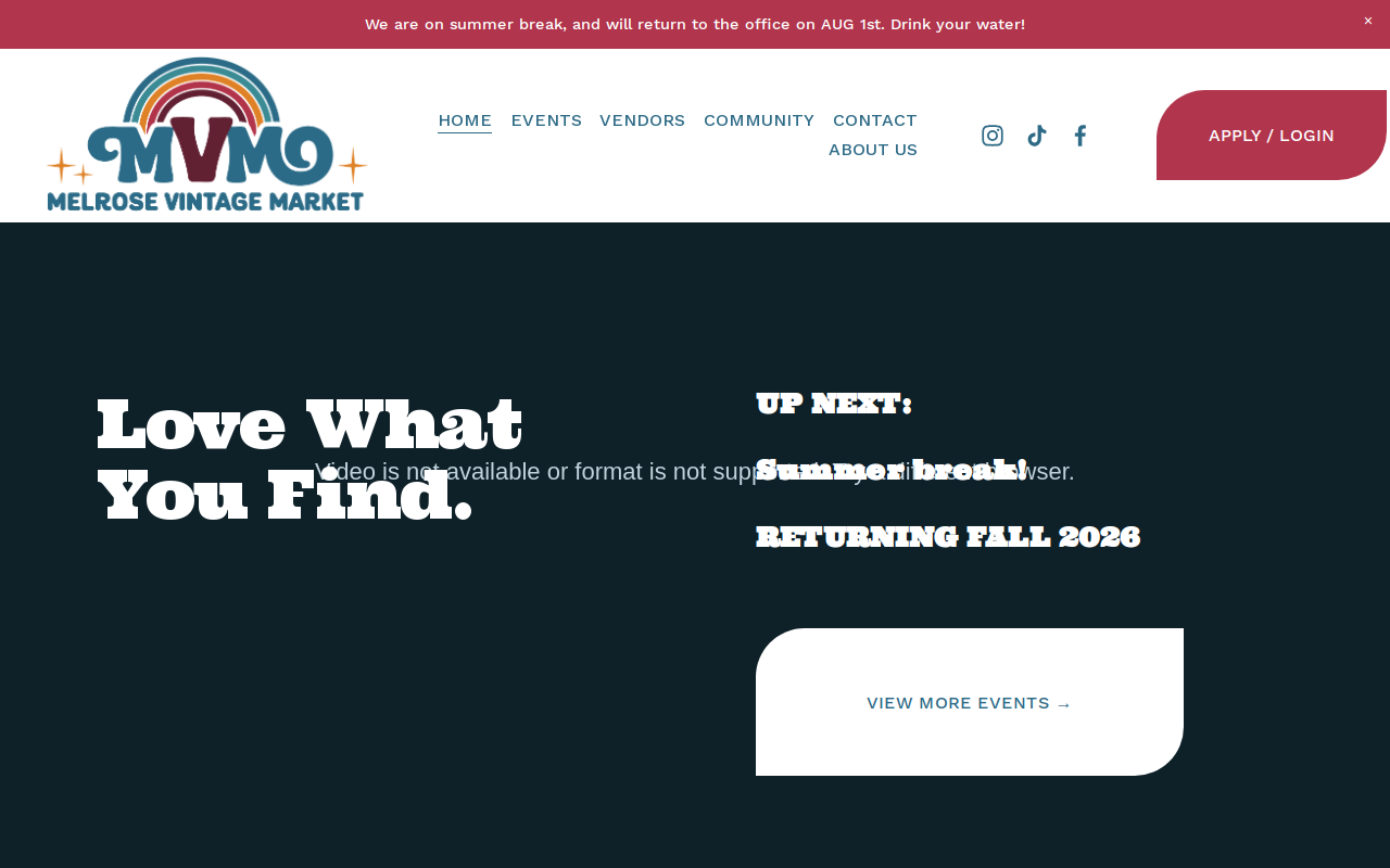 Melrose Vintage Market website preview